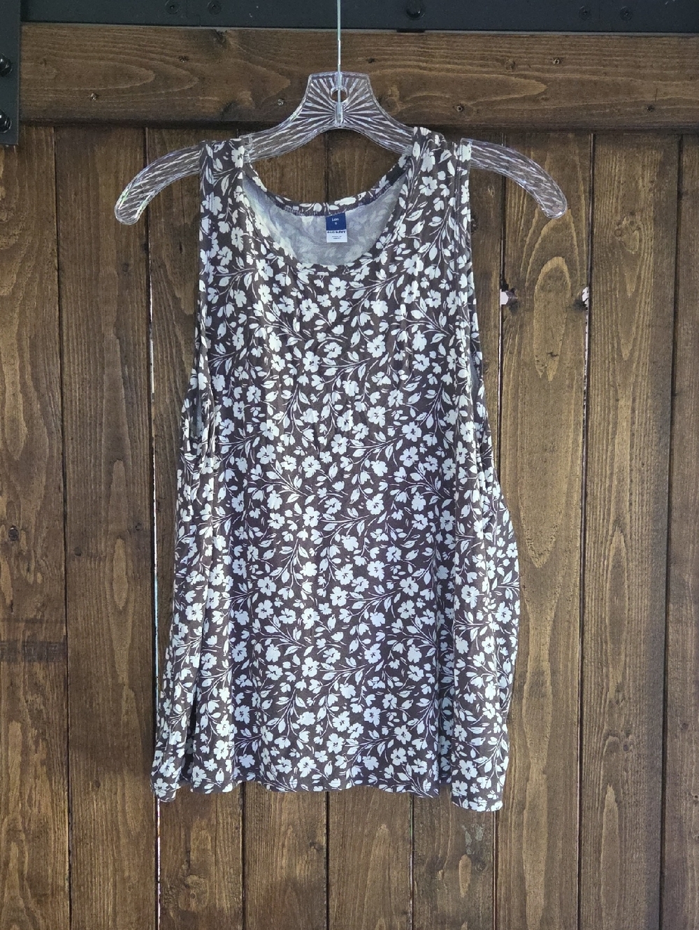 Old Navy Brown Floral Sleeveless Tank Top